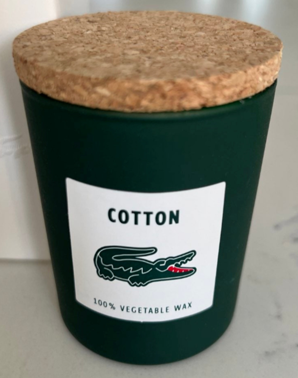 Lacoste Pure Cotton 100% Vegetable Wax Candle New in Box
